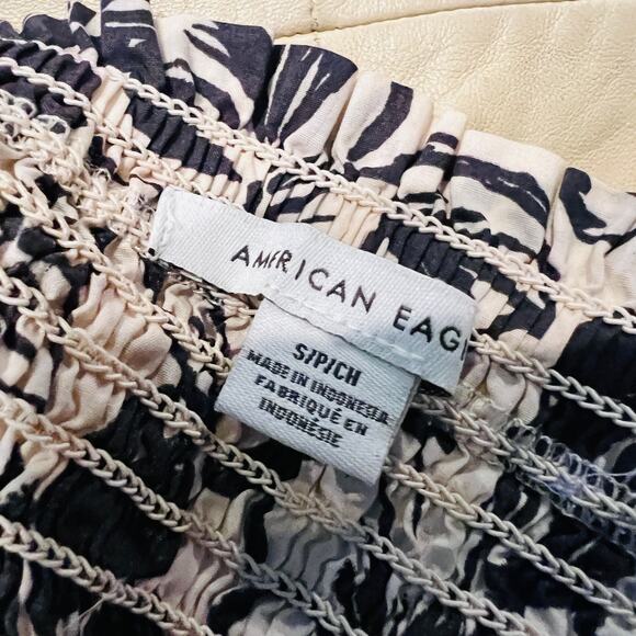 American Eagle Twisted Floral Crop Top Stretch Strappy - S - Picture 3 of 3